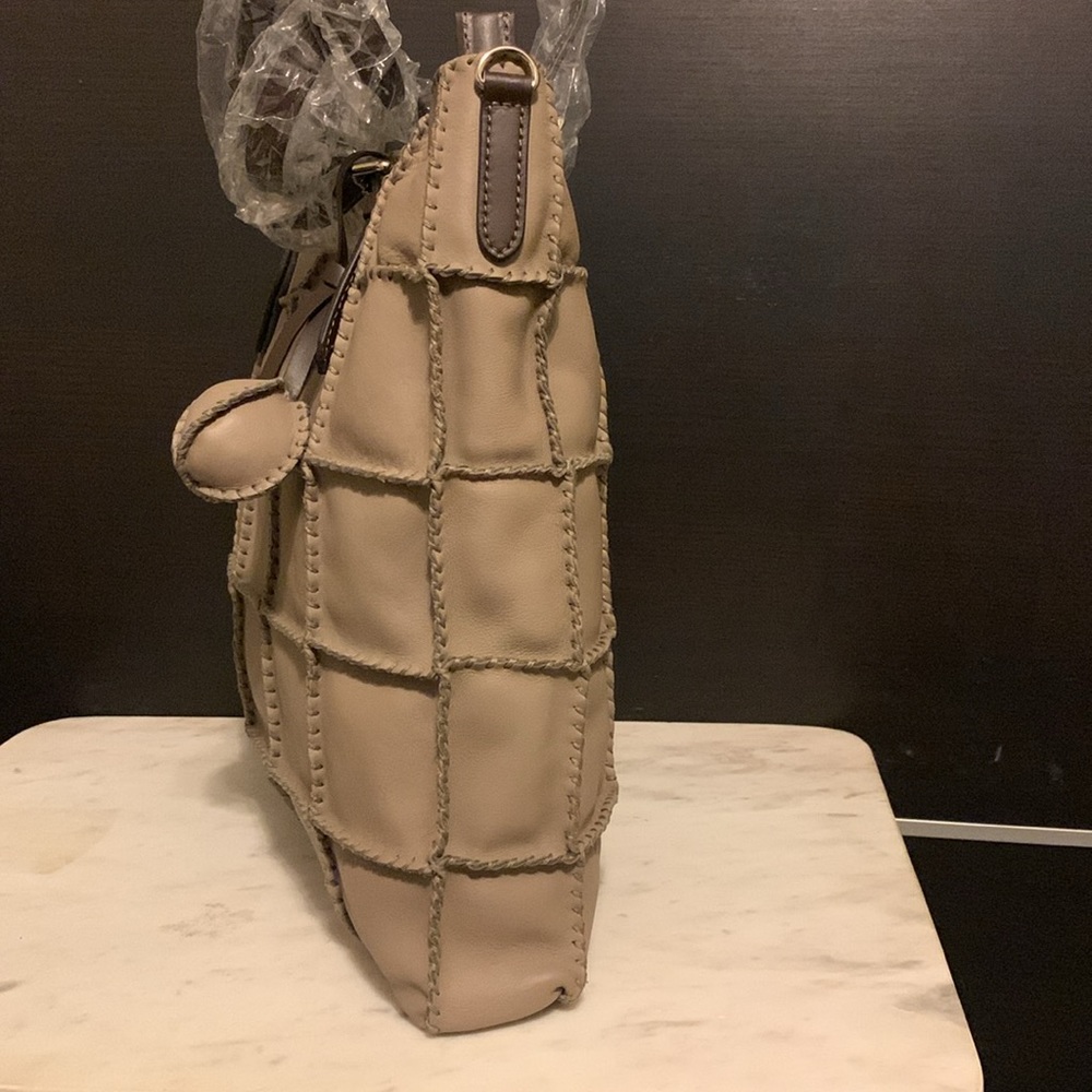 Gianni Conti Italian Leather Patchwork Tote - Picture 15 of 16